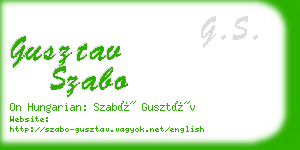 gusztav szabo business card